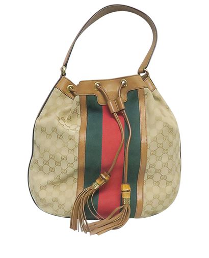 Web Raina Vintage Drawstring Bag, front view